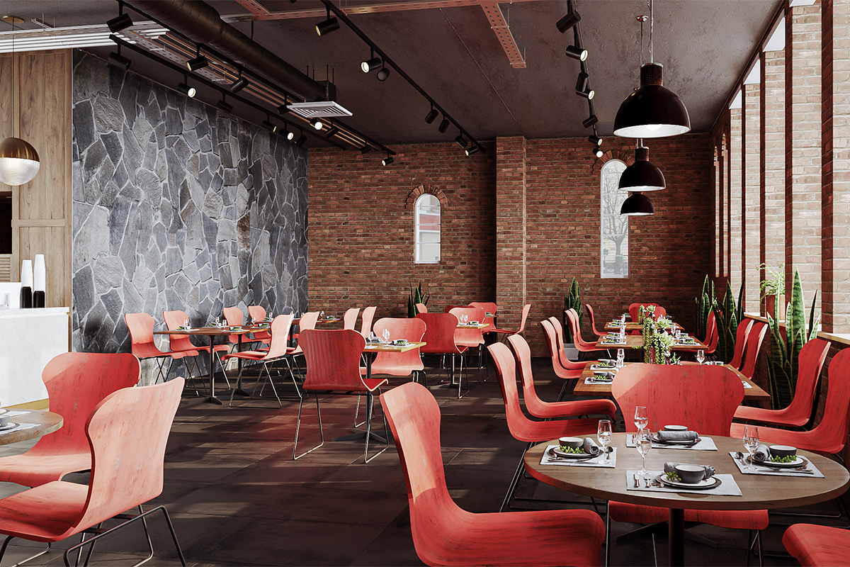 hipster urban restaurant seating - CMS dining chairs